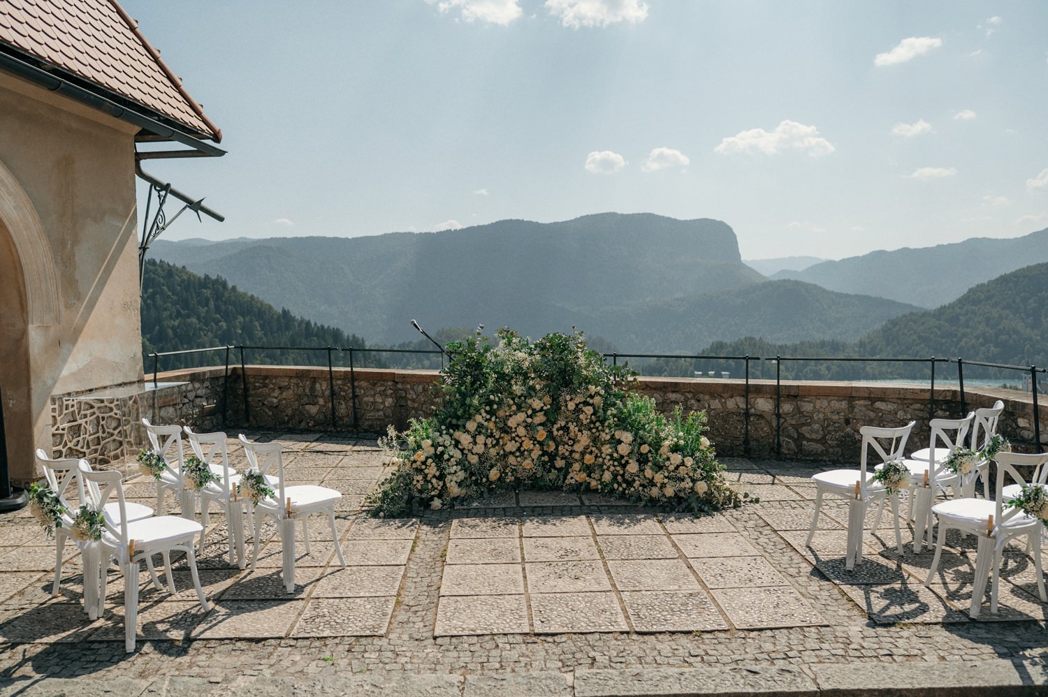 civil ceremony decoration at lake bled