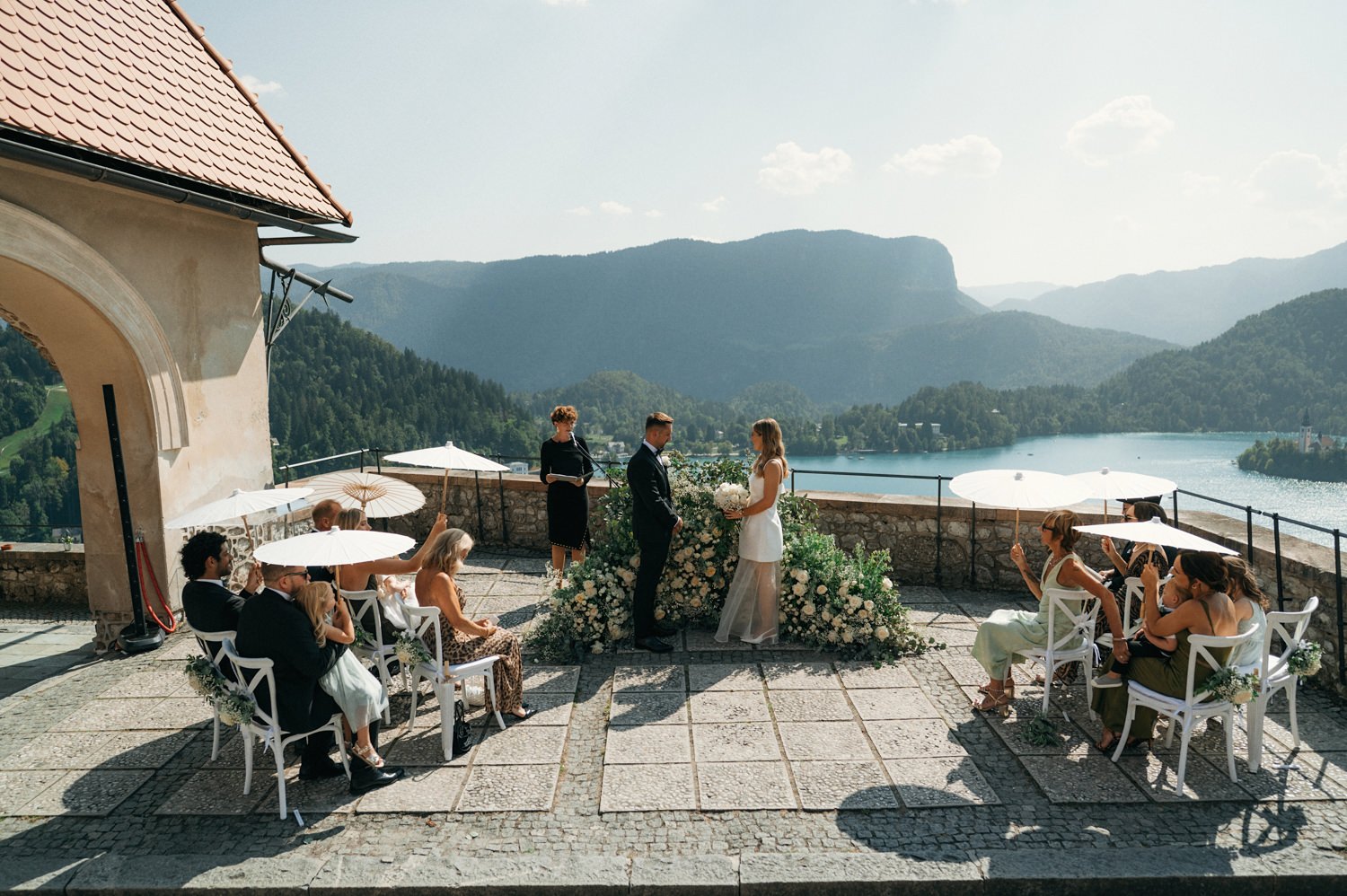 civil ceremony at lake bled