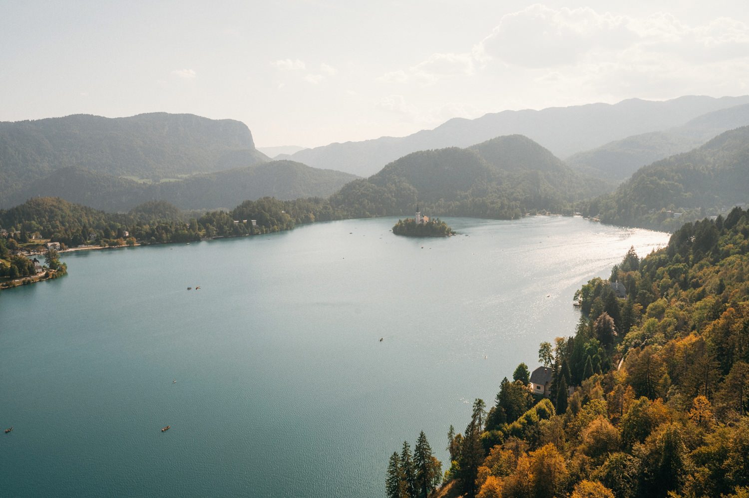 lake bled in summer